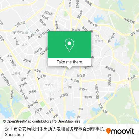 深圳市公安局坂田派出所大发埔警务理事会副理事长 map