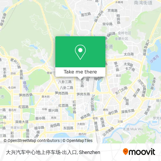 大兴汽车中心地上停车场-出入口 map