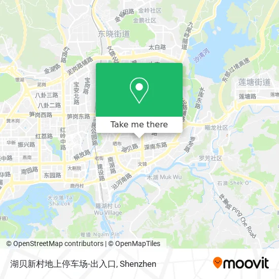 湖贝新村地上停车场-出入口 map