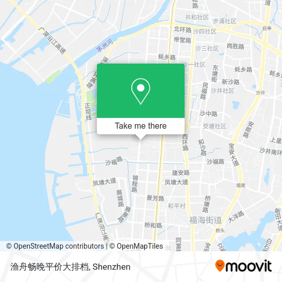 渔舟畅晚平价大排档 map