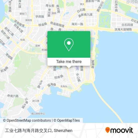 工业七路与海月路交叉口 map
