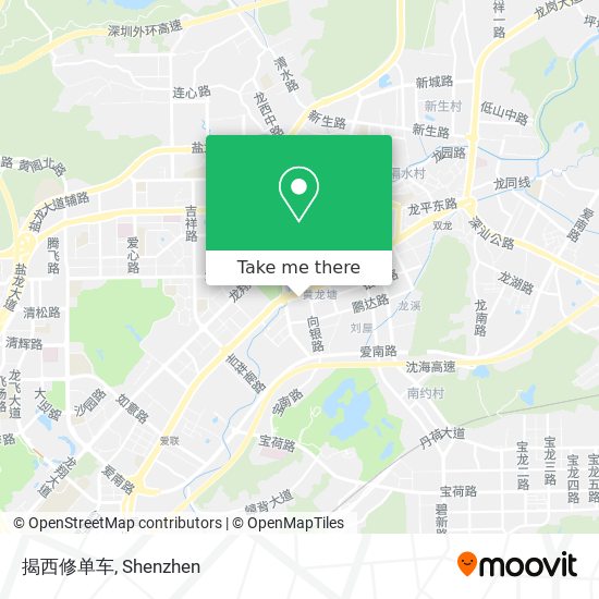 揭西修单车 map