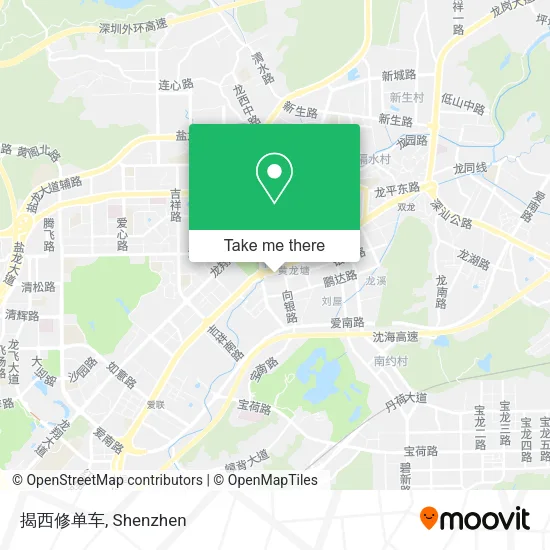 揭西修单车 map