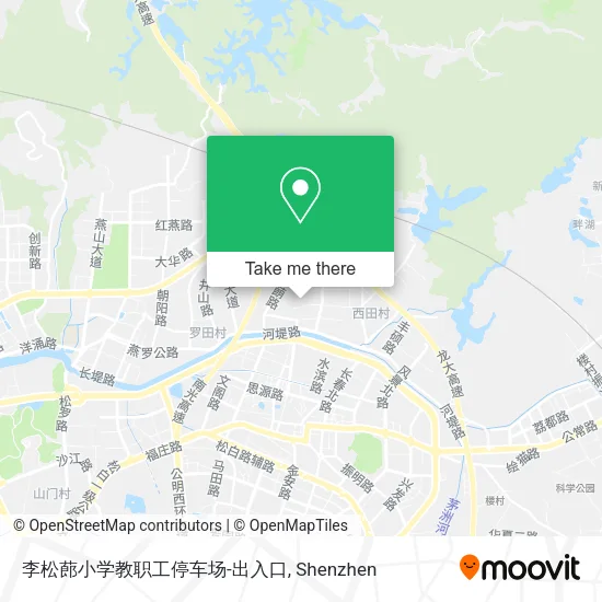 李松蓢小学教职工停车场-出入口 map