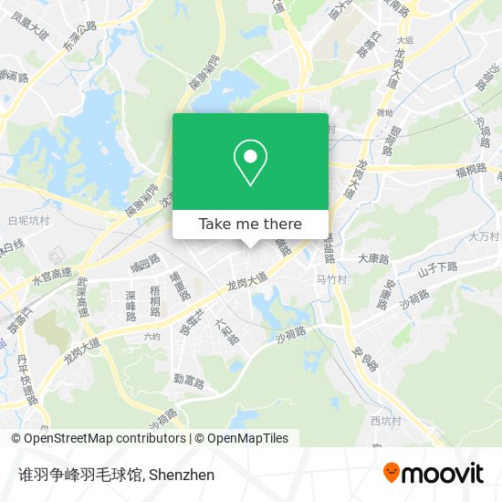 谁羽争峰羽毛球馆 map