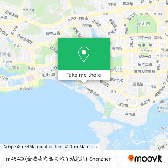 m454路(金域蓝湾-银湖汽车站总站) map