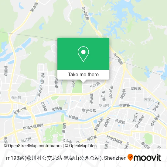 m193路(燕川村公交总站-笔架山公园总站) map