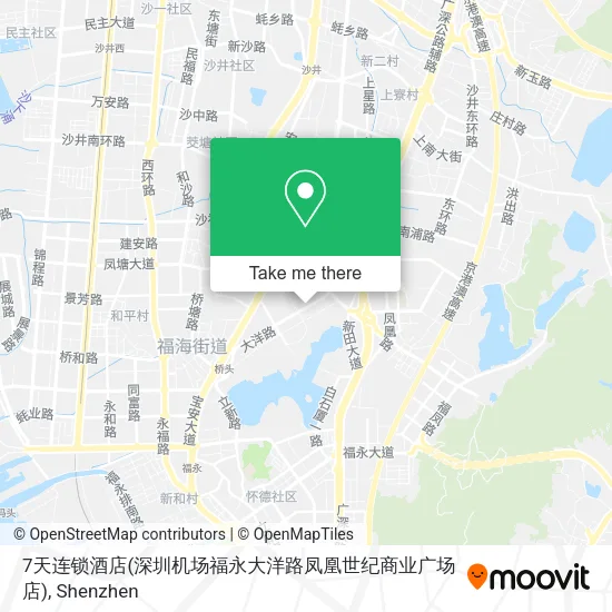 7天连锁酒店(深圳机场福永大洋路凤凰世纪商业广场店) map