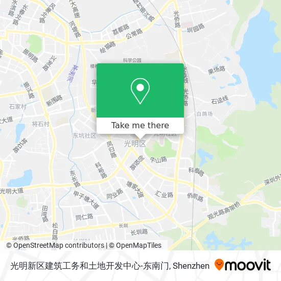 光明新区建筑工务和土地开发中心-东南门 map