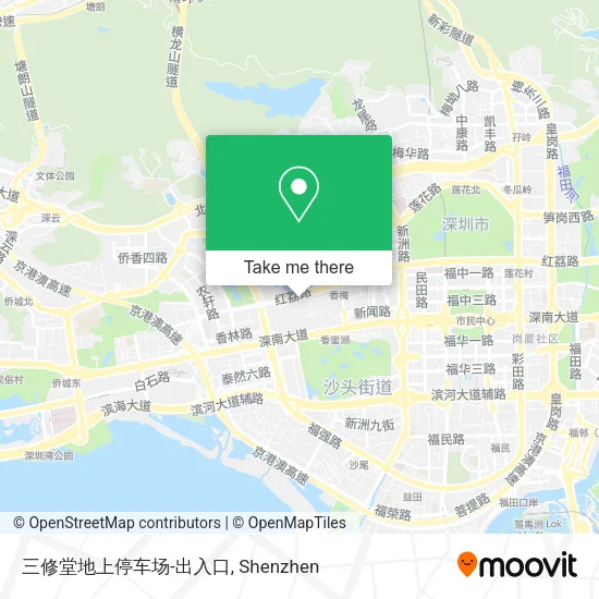 三修堂地上停车场-出入口 map