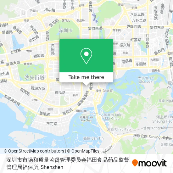 深圳市市场和质量监督管理委员会福田食品药品监督管理局福保所 map