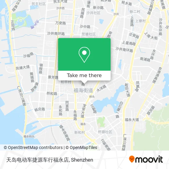 天岛电动车捷源车行福永店 map