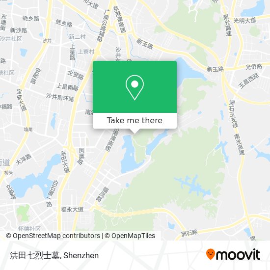 洪田七烈士墓 map