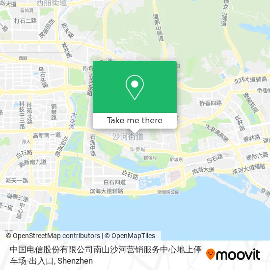 中国电信股份有限公司南山沙河营销服务中心地上停车场-出入口 map