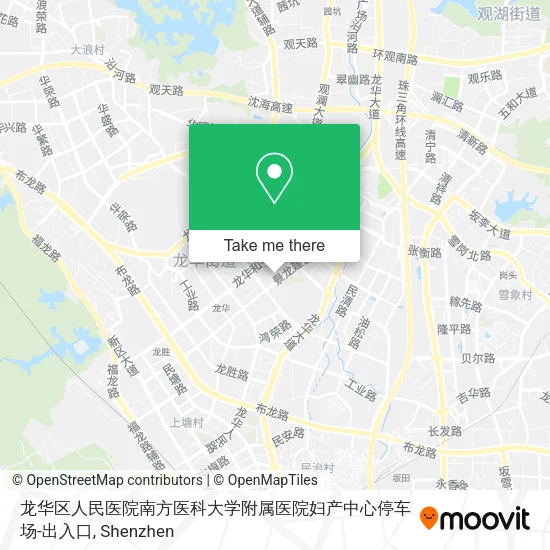 龙华区人民医院南方医科大学附属医院妇产中心停车场-出入口 map