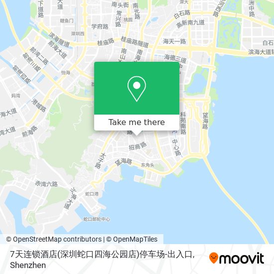7天连锁酒店(深圳蛇口四海公园店)停车场-出入口 map
