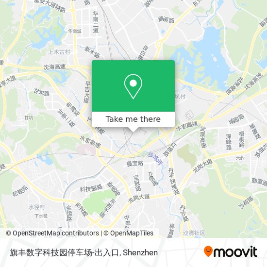 旗丰数字科技园停车场-出入口 map