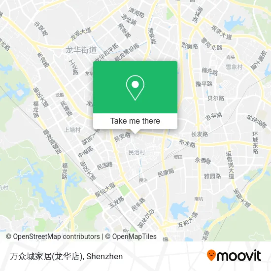 万众城家居(龙华店) map