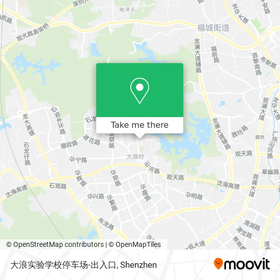 大浪实验学校停车场-出入口 map