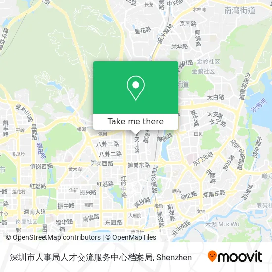 深圳市人事局人才交流服务中心档案局 map