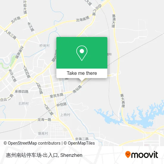 惠州南站停车场-出入口 map