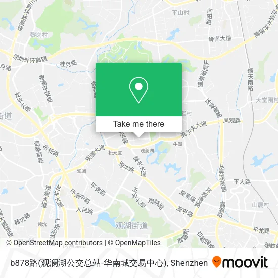 b878路(观澜湖公交总站-华南城交易中心) map