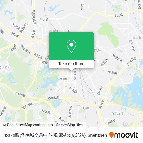 b878路(华南城交易中心-观澜湖公交总站) map