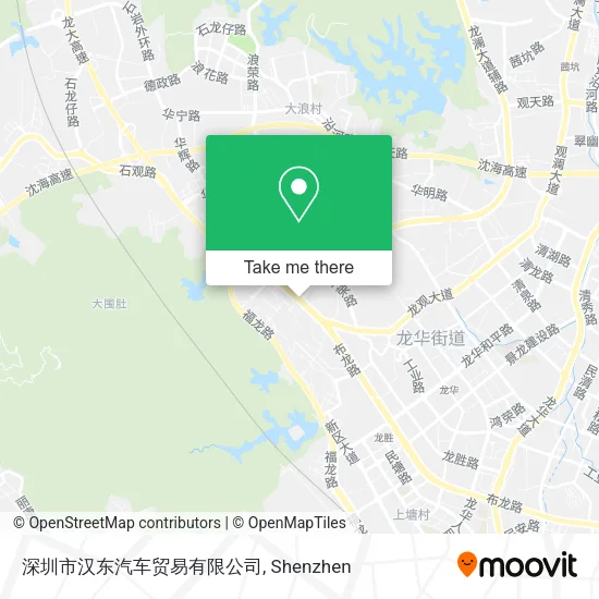 深圳市汉东汽车贸易有限公司 map