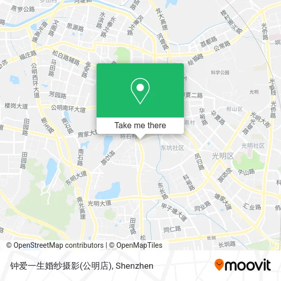 钟爱一生婚纱摄影(公明店) map