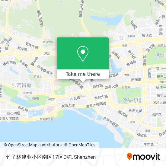 竹子林建业小区南区17区D栋 map