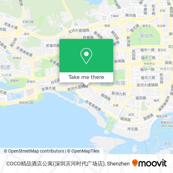 COCO精品酒店公寓(深圳滨河时代广场店) map