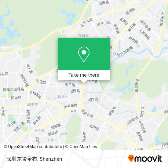 深圳东骏伞布 map