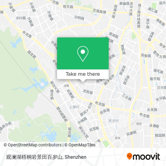 观澜湖梧桐岩景田百岁山 map