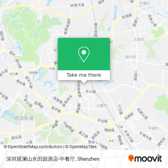 深圳观澜山水田园酒店-中餐厅 map
