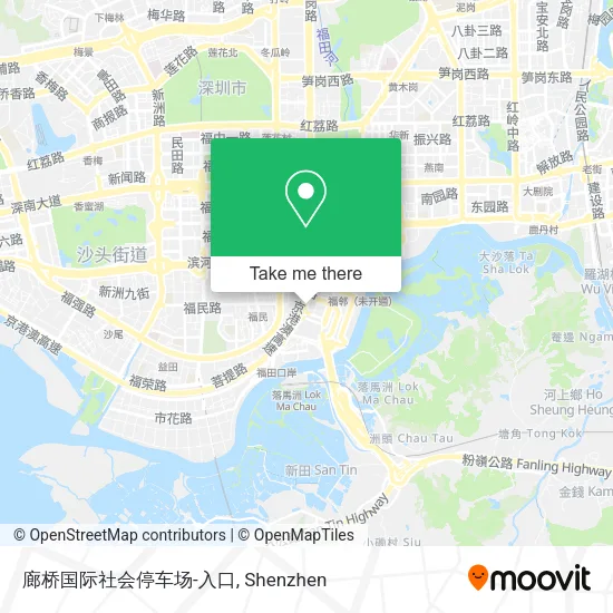 廊桥国际社会停车场-入口 map