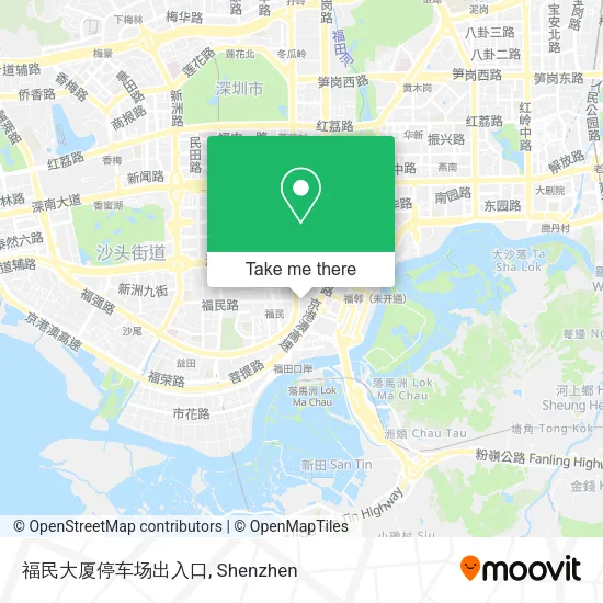 福民大厦停车场出入口 map