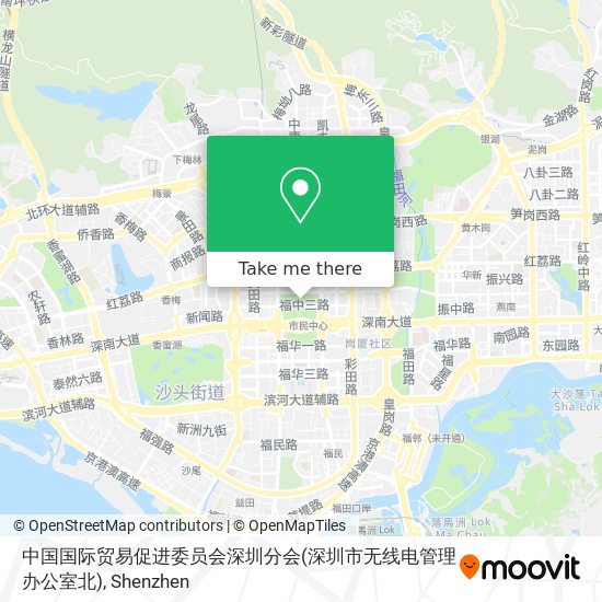 中国国际贸易促进委员会深圳分会(深圳市无线电管理办公室北) map