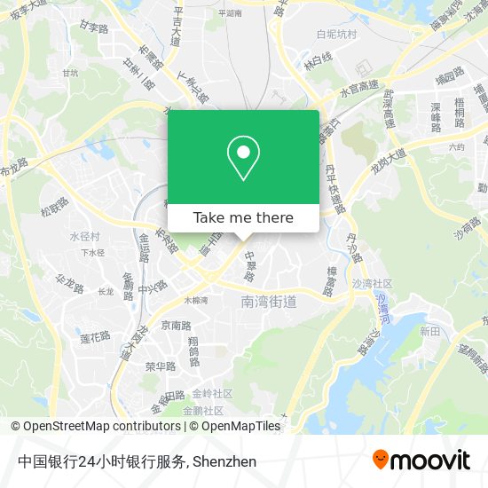 中国银行24小时银行服务 map
