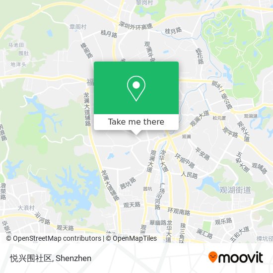 悦兴围社区 map
