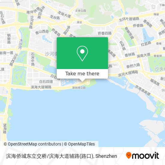 滨海侨城东立交桥/滨海大道辅路(路口) map
