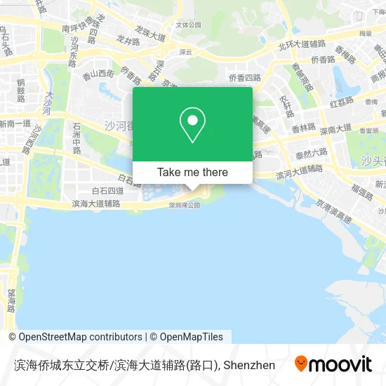 滨海侨城东立交桥/滨海大道辅路(路口) map