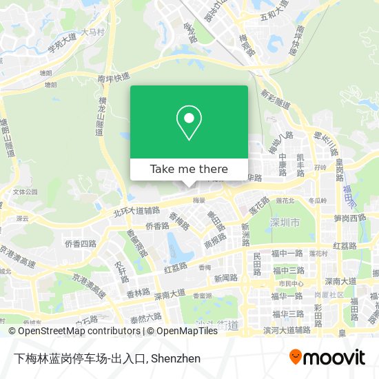 下梅林蓝岗停车场-出入口 map