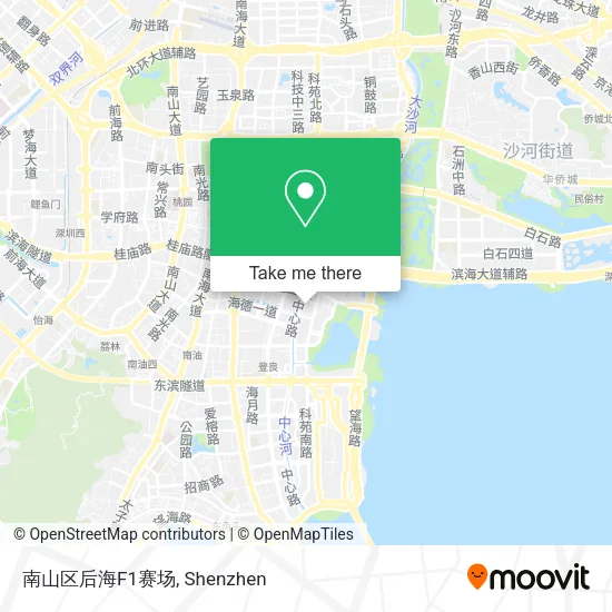 南山区后海F1赛场 map