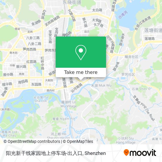 阳光新干线家园地上停车场-出入口 map