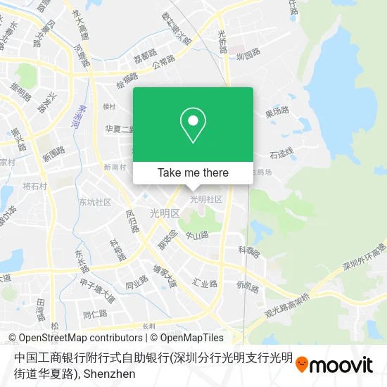 中国工商银行附行式自助银行(深圳分行光明支行光明街道华夏路) map