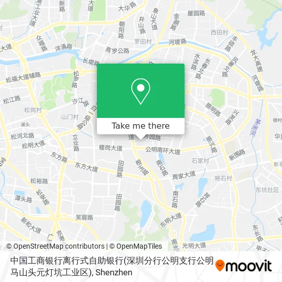 中国工商银行离行式自助银行(深圳分行公明支行公明马山头元灯坑工业区) map