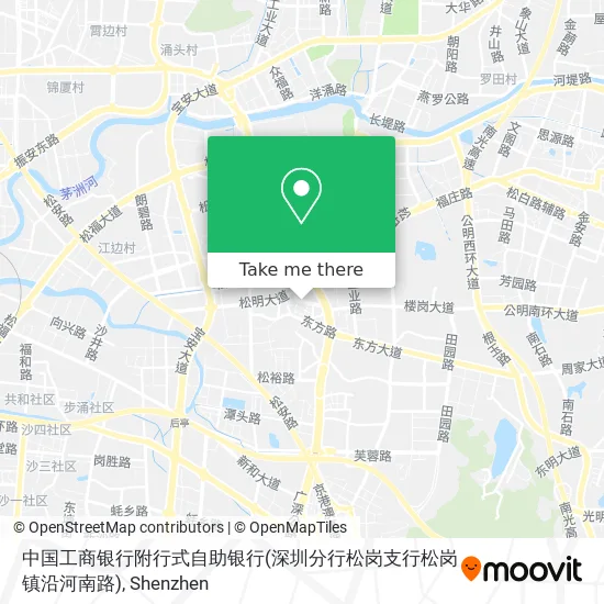 中国工商银行附行式自助银行(深圳分行松岗支行松岗镇沿河南路) map