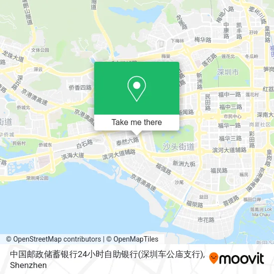 中国邮政储蓄银行24小时自助银行(深圳车公庙支行) map