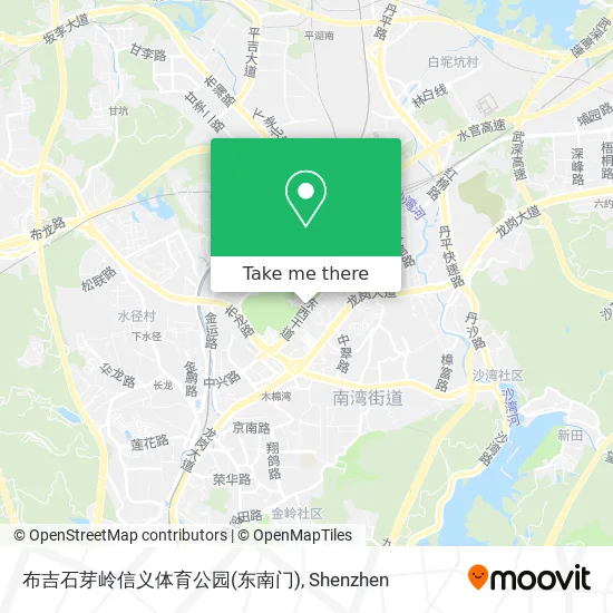 布吉石芽岭信义体育公园(东南门) map