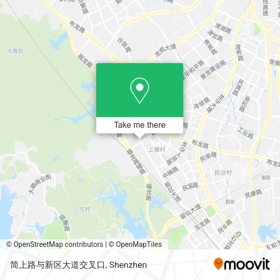 简上路与新区大道交叉口 map